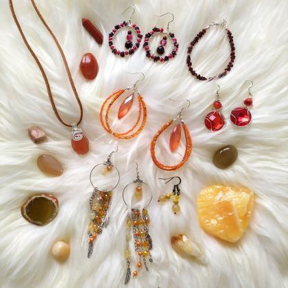 Spring Collection: Wire Wrapped Faceted Carnelian..