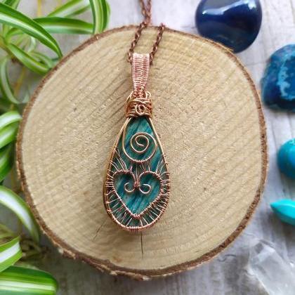 Spring Collection: Wire Wrapped Copper Amazonite..
