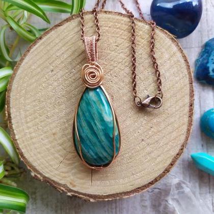 Spring Collection: Wire Wrapped Copper Amazonite..