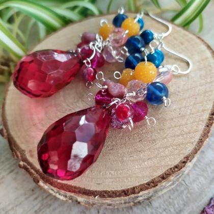 Spring Collection: Blue Yellow Pink Red Cluster..