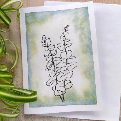 Botanical Watercolor Greeting Card For Her,..