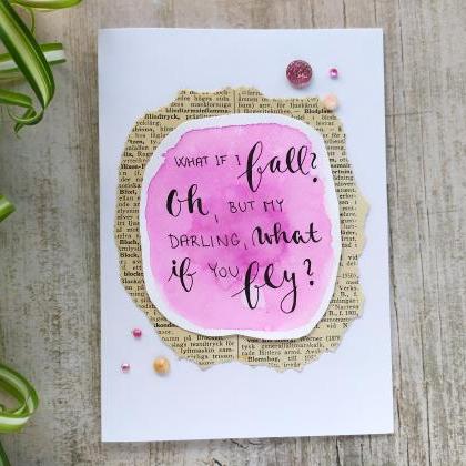 Motivation Greeting Card For Her, Gifting Card..